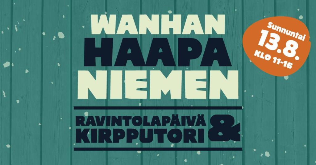 Wanhan Haapaniemen tekstimainos