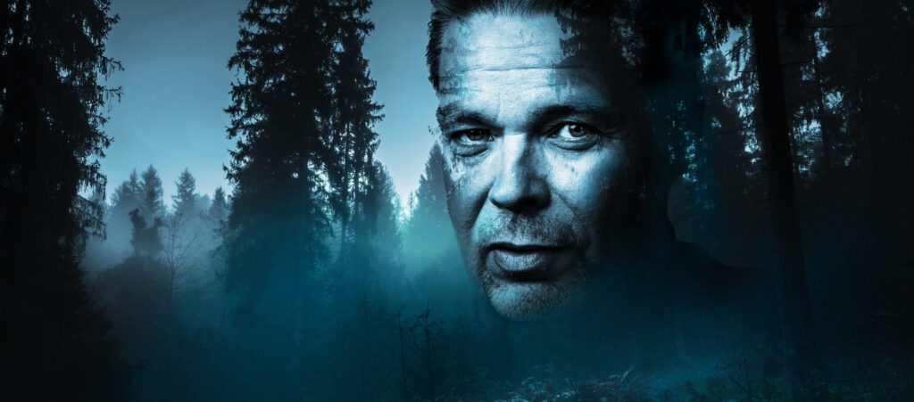 Metsämaisema ja Juha Pikkarainen.