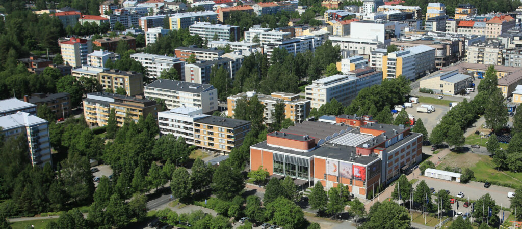 Kuopion Musiikkikeskuksen ilmakuva.