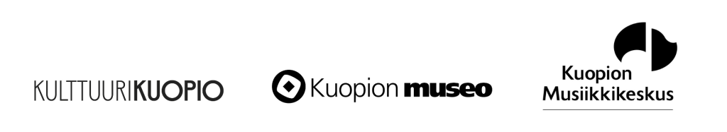 Kuvassa Kulttuurukuopio -logo, kuopion museon logo ja Kuopion musiikkikeskuksen logo.