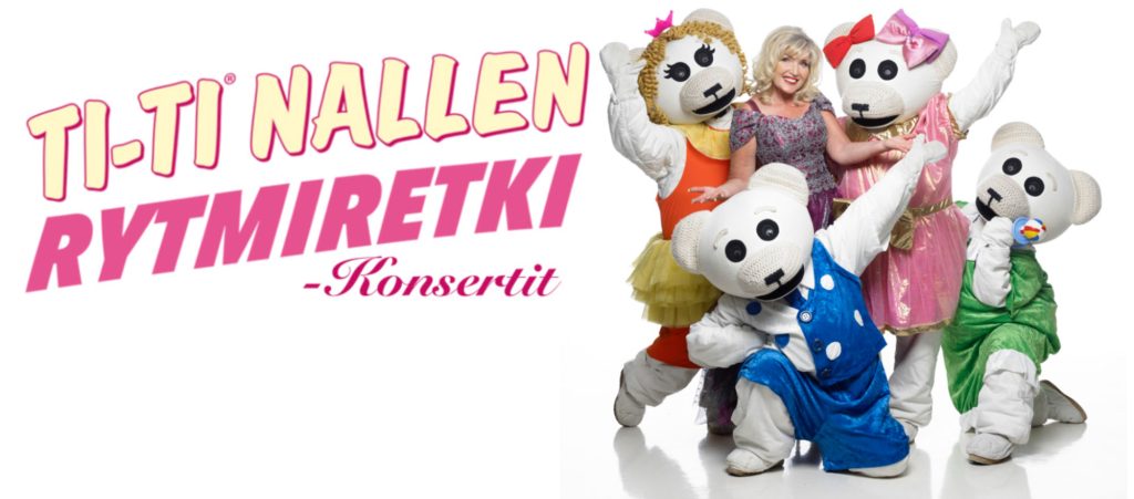 Nalleperhe, Riitta Korpela ja konsertin nimi.
