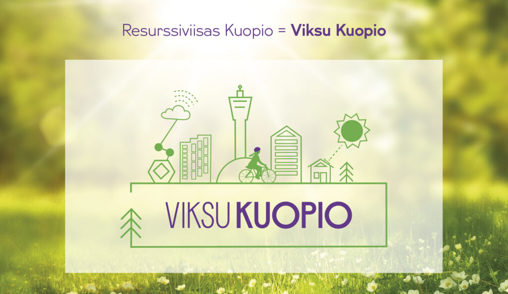 Viksu Kuopio -tunnus taustakuvalla