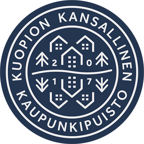 Kuopion kansallisen kaupunkipuiston tunnus.