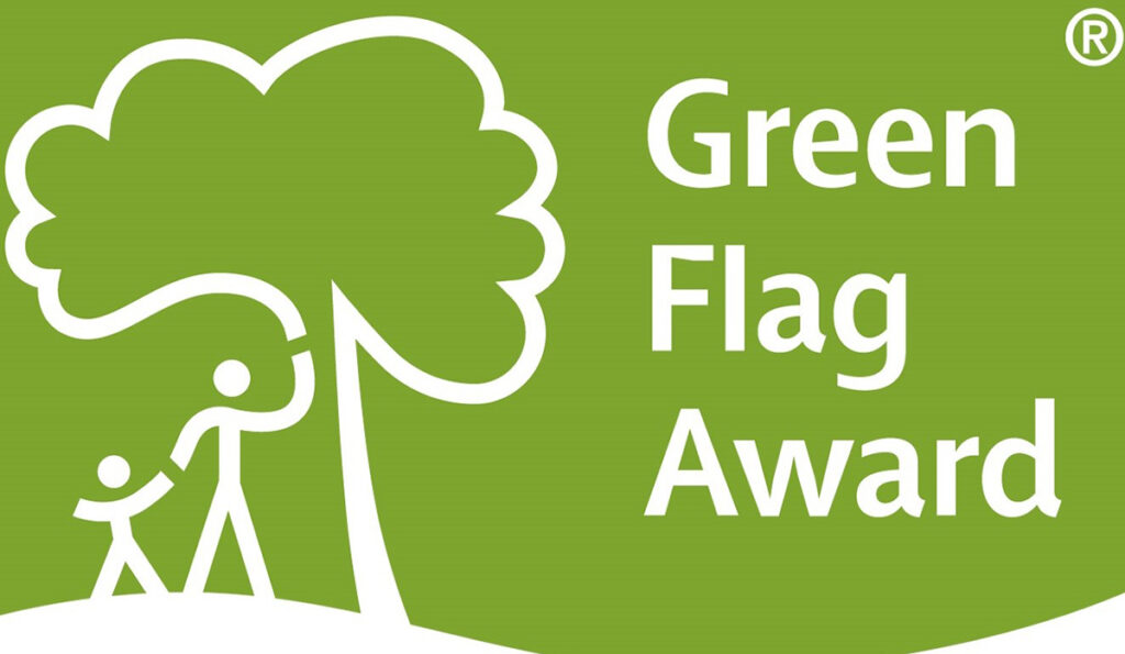 Green Flag Award -logo vihreällä taustalla