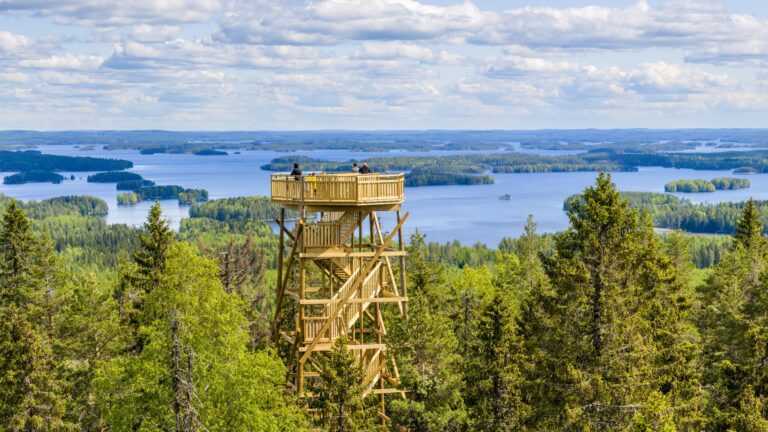 Ilmakuva Vanuvuoren näköalatornista.