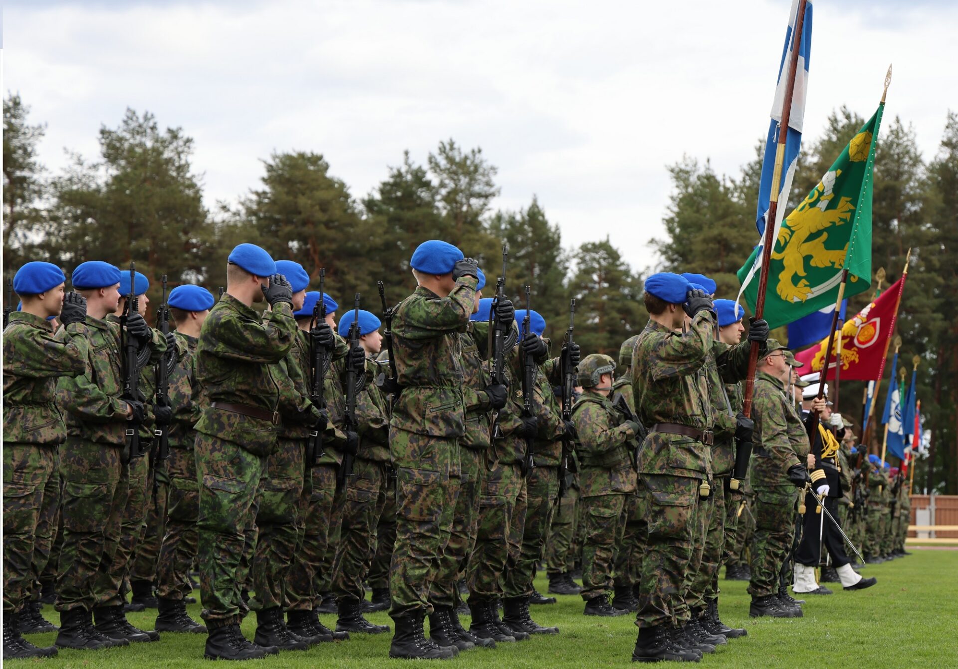 National Parade On The Flag Day Of The Finnish Defence Forces Kuopio